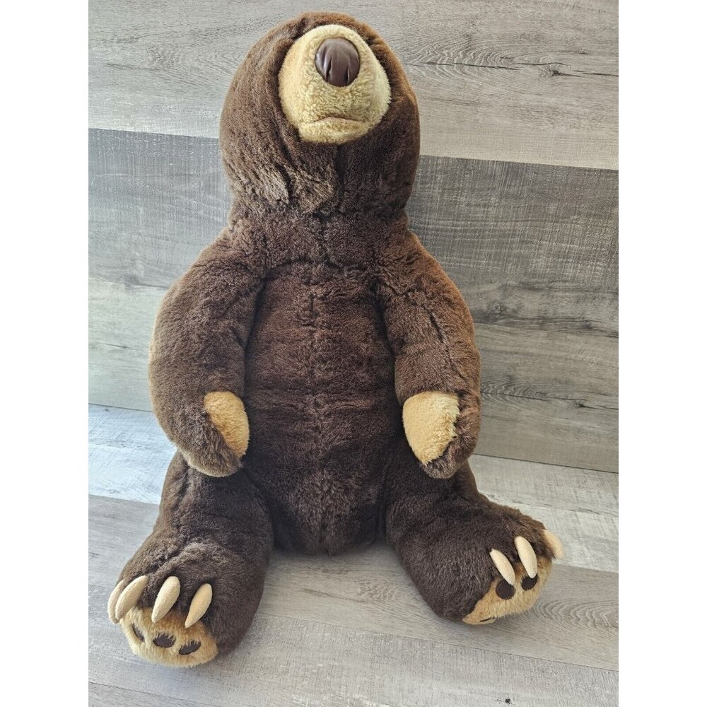 Vintage 1980s Carousel By Guy XL Plush Large Brown Bear Teddy Fuzzy 27” Sitting